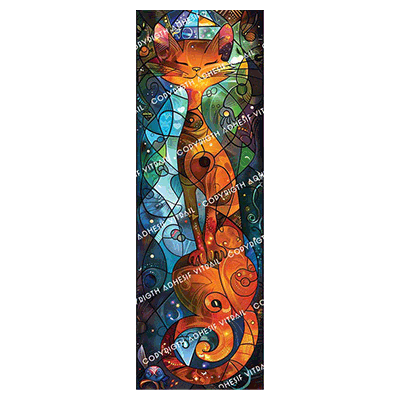 Adhesif Vitrail ANIMAL - CHAT 9