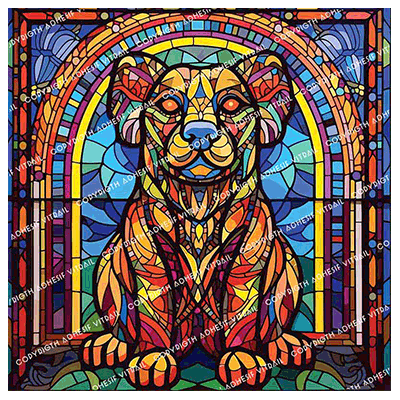 Adhesif Vitrail ANIMAL - CHIEN 18