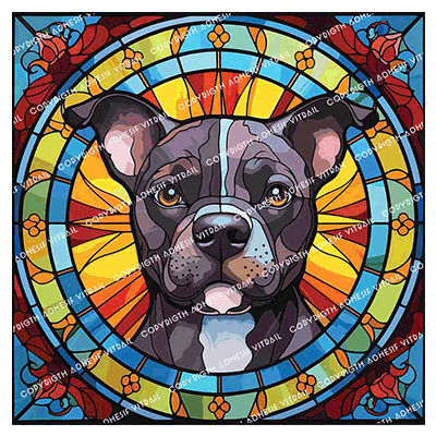 Adhesif Vitrail ANIMAL - CHIEN 22