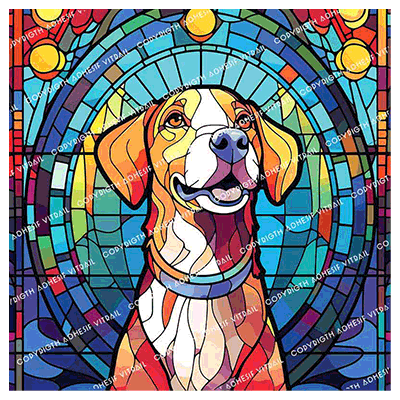 Adhesif Vitrail ANIMAL - CHIEN 23