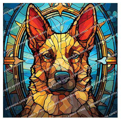 Adhesif Vitrail ANIMAL - CHIEN 25