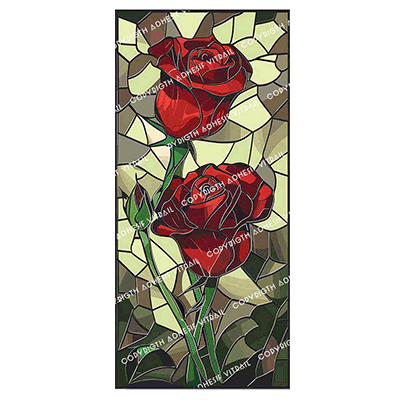 Adhesif Vitrail FLEUR 15