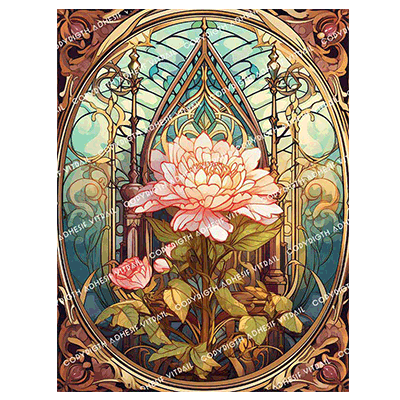 Adhesif Vitrail FLEUR 16