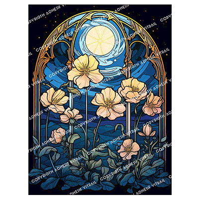 Adhesif Vitrail FLEUR 18