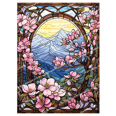 Adhesif Vitrail FLEUR 19