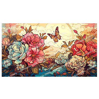 Adhesif Vitrail FLEUR 30