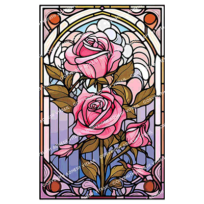 Adhesif Vitrail FLEUR 32