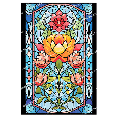 Adhesif Vitrail FLEUR 40