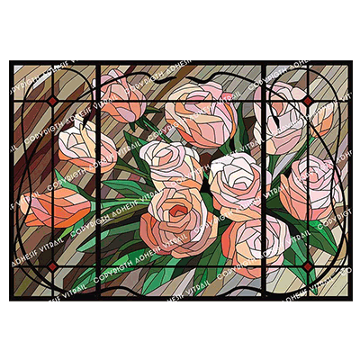 Adhesif Vitrail FLEUR 43