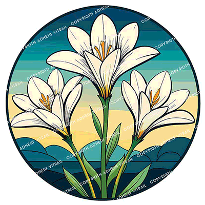 Adhesif Vitrail FLEUR 46