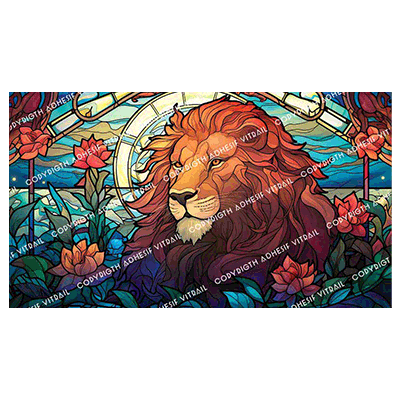 Adhesif Vitrail ANIMAL - LION 1