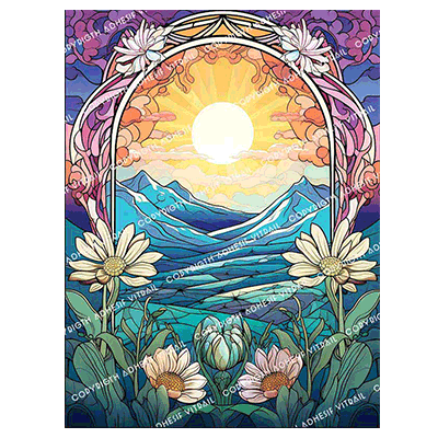 Adhesif Vitrail PAYSAGE 10