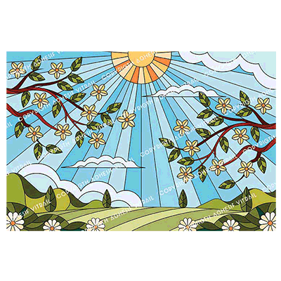 Adhesif Vitrail PAYSAGE 13