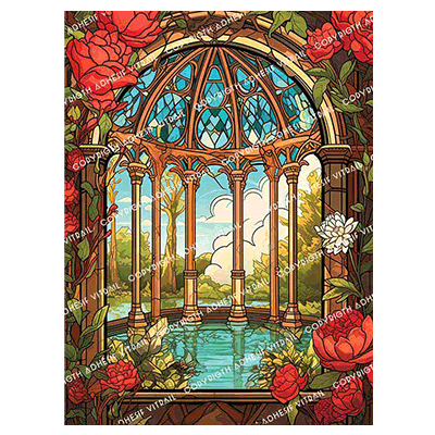 Adhesif Vitrail PAYSAGE 38