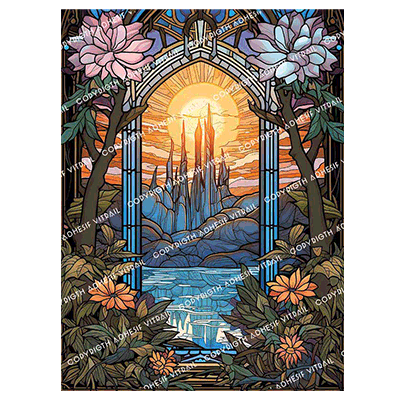 Adhesif Vitrail PAYSAGE 7