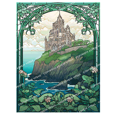 Adhesif Vitrail PAYSAGE 9