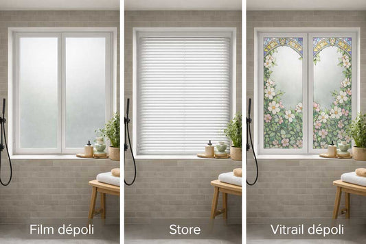 Film dépoli, store ou vitrail adhésif : quelle est la meilleure solution pour une fenêtre ?