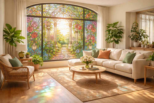 Pourquoi choisir un vitrail adhesif pour decorer une fenetre avec vis-à-vis