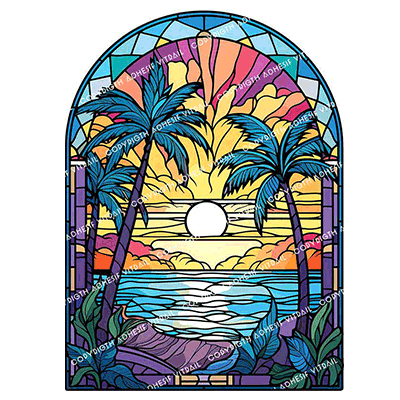 Adhésif vitrail autocollant - COLLECTION PAYSAGE