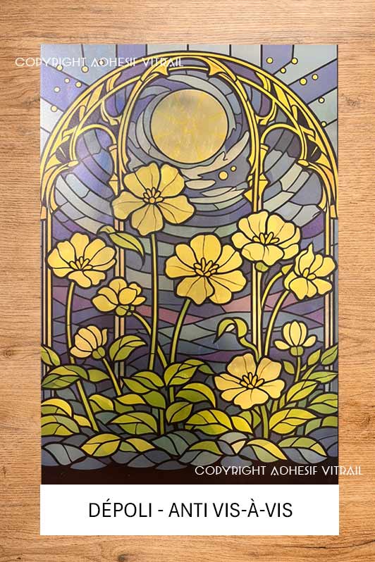Adhesif Vitrail FLEUR 18
