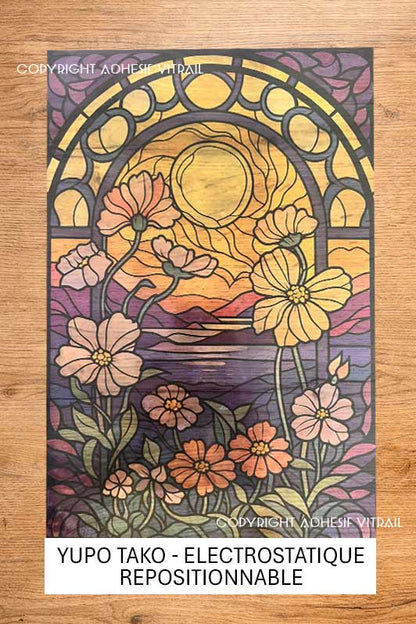 Adhesif Vitrail FLEUR 23