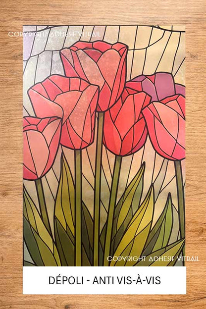 Adhesif Vitrail FLEUR 42