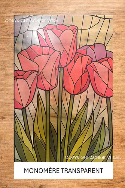 Adhesif Vitrail FLEUR 42