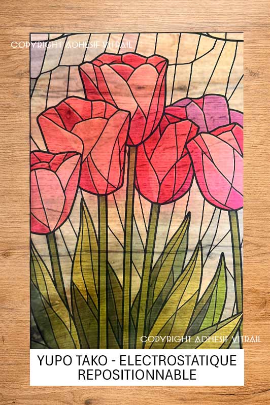 Adhesif Vitrail FLEUR 42