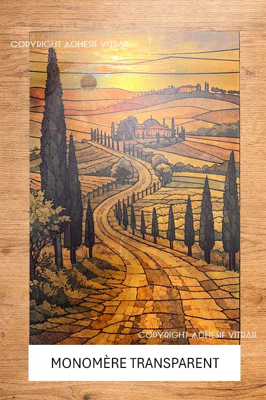 Adhésif vitrail MONDE 26