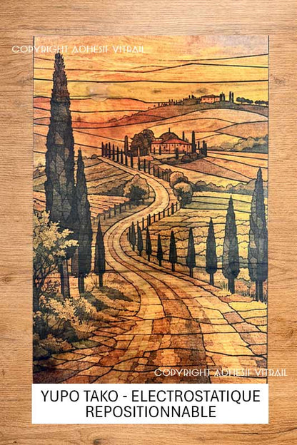 Adhésif vitrail MONDE 26