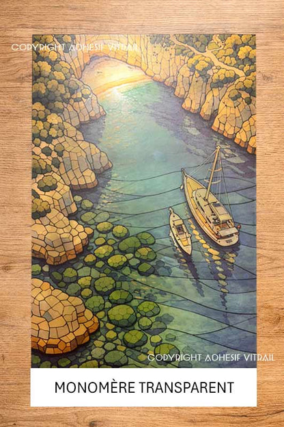 Adhésif vitrail MONDE 38
