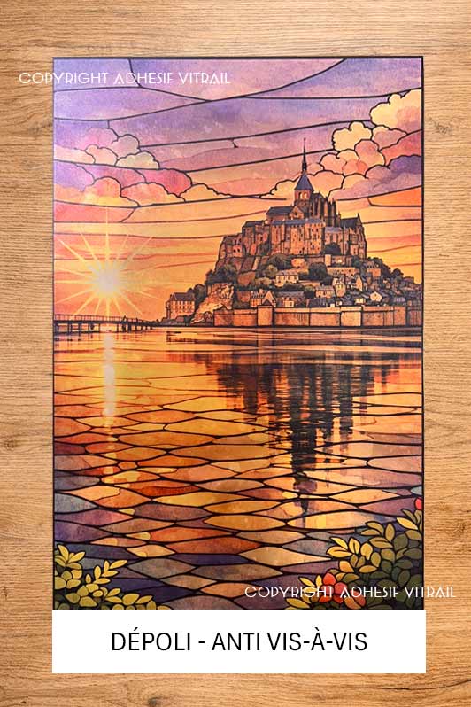 Adhésif vitrail MONDE 51
