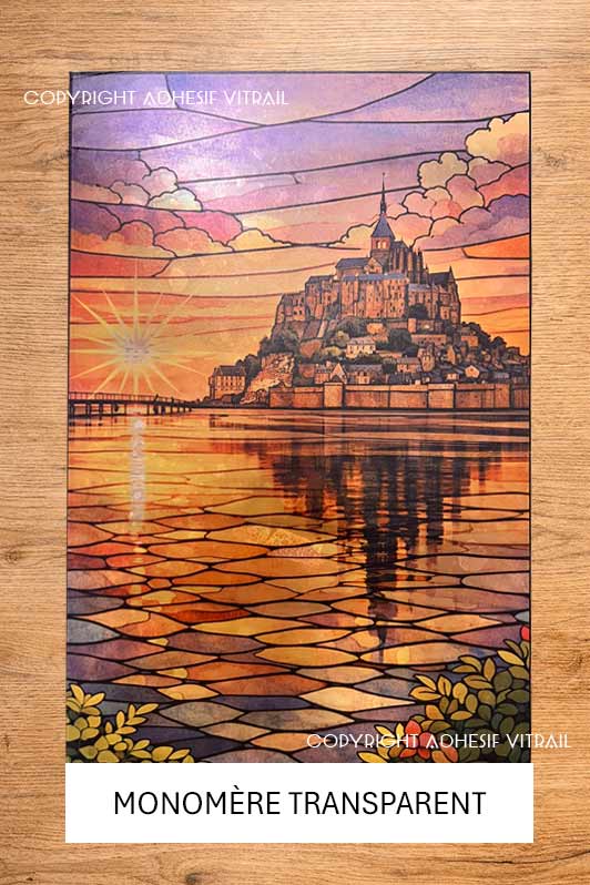 Adhésif vitrail MONDE 51