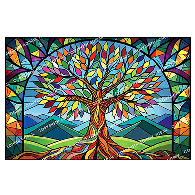 Adhesif Vitrail ARBRE 6