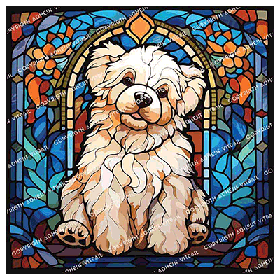 Adhesif Vitrail ANIMAL - CHIEN 13