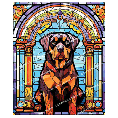 Adhesif Vitrail ANIMAL - CHIEN 2