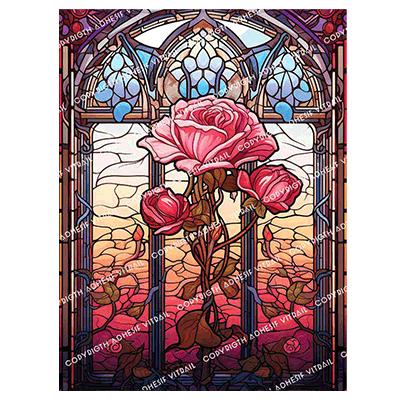 Adhesif Vitrail FLEUR 20