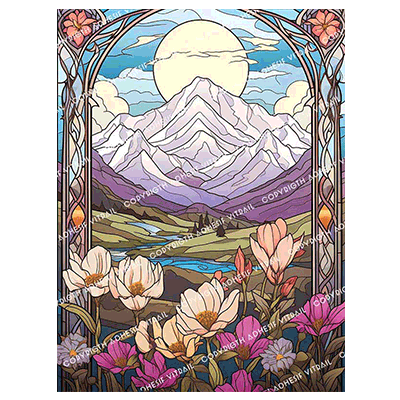 Adhesif Vitrail FLEUR 22