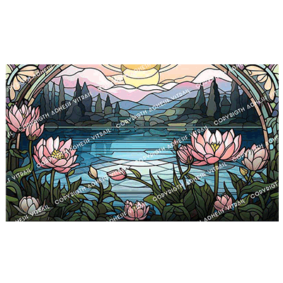 Adhesif Vitrail FLEUR 25