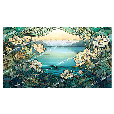 Adhesif Vitrail FLEUR 26