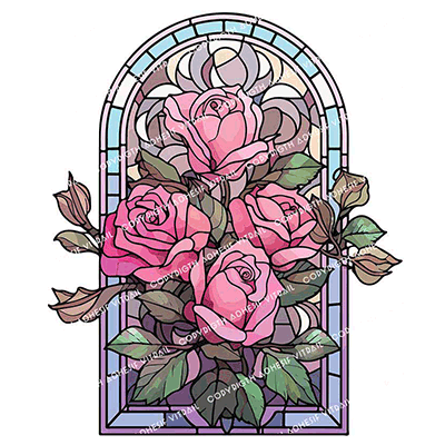 Adhesif Vitrail FLEUR 34