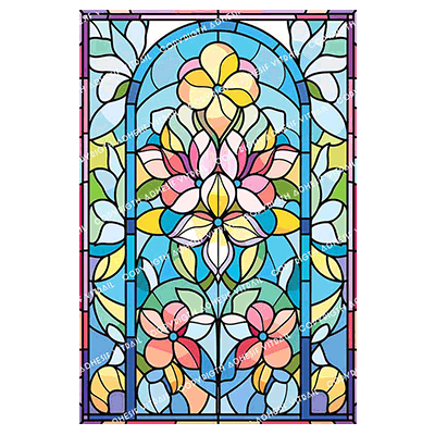 Adhesif Vitrail FLEUR 39