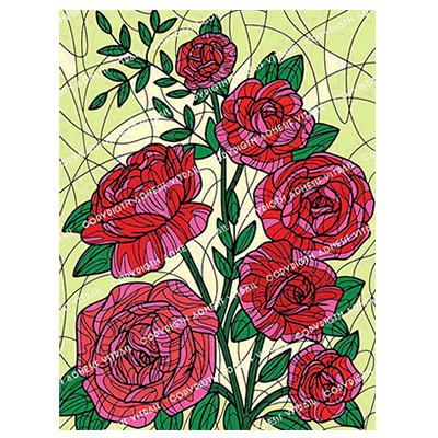 Adhesif Vitrail FLEUR 41