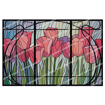 Adhesif Vitrail FLEUR 42