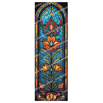 Adhesif Vitrail FLEUR 47
