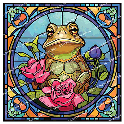 Adhesif Vitrail ANIMAL - GRENOUILLE 4