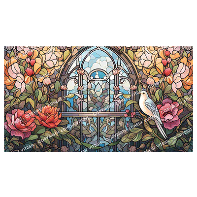 Adhesif Vitrail ANIMAL - OISEAU 4