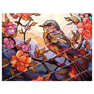 Adhesif Vitrail ANIMAL - OISEAU 8