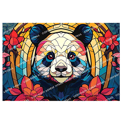 Adhesif Vitrail ANIMAL - PANDA 3