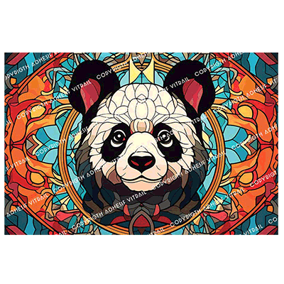 Adhesif Vitrail ANIMAL - PANDA 4